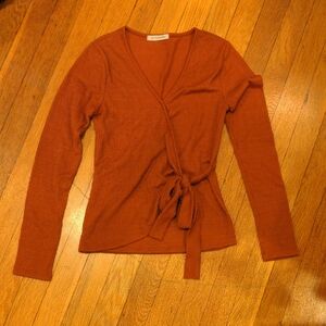 Caution To The Wind Rust Wrap Top